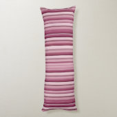 Gepersonaliseerde Roze Mauve Stripes Body Pillow Lichaamskussen (Achterkant (Verticaal))