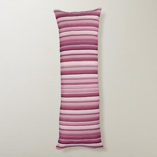 Gepersonaliseerde Roze Mauve Stripes Body Pillow Lichaamskussen (Achterkant (Verticaal))