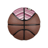 Gepersonaliseerde Roze Mauve Stripes Mini Basketba Basketbal (Rechts)