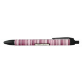Gepersonaliseerde roze Mauve Stripes Pen (Bovenkant)