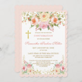 Gepersonaliseerde roze meisje bevestiging kaart (Voorkant / Achterkant)
