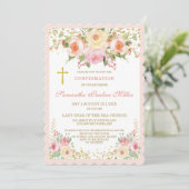 Gepersonaliseerde roze meisje bevestiging kaart (Staand voorkant)