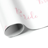 Gepersonaliseerde roze meisje legant naam Bride Wr Cadeaupapier (Rol Hoek)