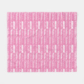 Gepersonaliseerde Roze Meisjes Naam Font Collage S Fleece Deken (Voorkant (Horizontaal))