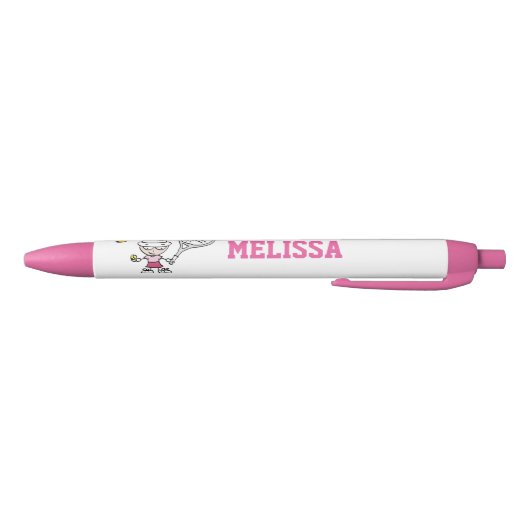 Gepersonaliseerde roze meisjes tennis Birthday par Blauwe Inkt Pen (Bodem)