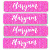 Gepersonaliseerde roze meisjesnaam, coole unieke k sticker (Voorkant)