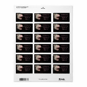 Gepersonaliseerde Roze Mini Pig Adresetiketten Etiket (Full Sheet)