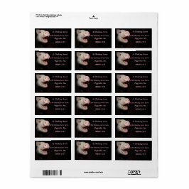 Gepersonaliseerde Roze Mini Pig Adresetiketten Etiket