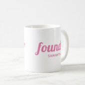 Gepersonaliseerde Roze moderne professionele baas  Koffiemok (Voorkant rechts)