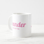 Gepersonaliseerde Roze moderne professionele baas  Koffiemok (Voorkant links)