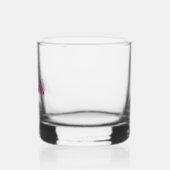 Gepersonaliseerde roze monogram naam whisky glas (Links)