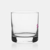 Gepersonaliseerde roze monogram naam whisky glas (Rechts)