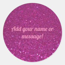 Gepersonaliseerde roze mousserende glitter
