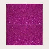 Gepersonaliseerde roze mousserende glitter visitekaartje (Binnenkant ongevouwen)