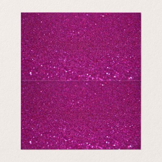 Gepersonaliseerde roze mousserende glitter visitekaartje (Binnenkant ongevouwen)