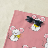 Gepersonaliseerde Roze Muis Kinderen Strandlaken (In situ)