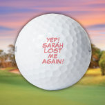 Gepersonaliseerde Roze Naam Grappig Verloren Beric Golfballen<br><div class="desc">Vermeng je ballen nooit meer. Geef de naam een persoonlijk tintje aan de creëer unieke golfballen die ontworpen zijn om een wit,  knal,  zap in iemands spel te zetten. Ontworpen door: Thisnotme©</div>