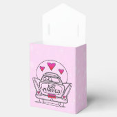 Gepersonaliseerde roze net getrouwd huwelijksreis bedankdoosjes (Geopend)