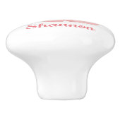 Gepersonaliseerde Roze Oerwoud Dier Olifant Kweker Keramische Knop (Zijkant)