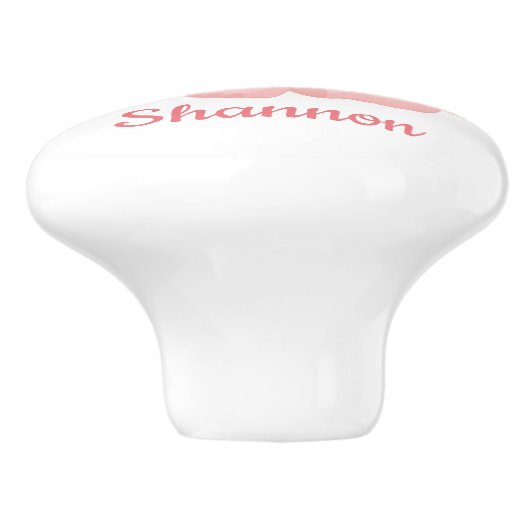 Gepersonaliseerde Roze Oerwoud Dier Olifant Kweker Keramische Knop (Zijkant)