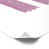 Gepersonaliseerde roze olifant Waterverf Perfect Poster (Hoek)