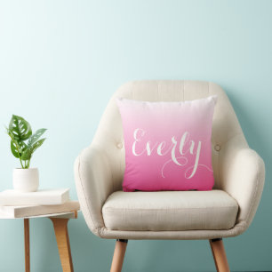 Gepersonaliseerde roze ombre Girls Room of Baby Nu Kussen