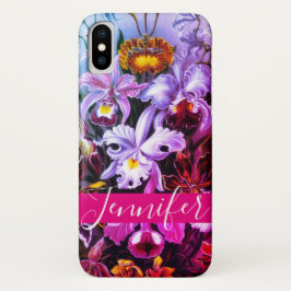 Gepersonaliseerde roze ombre orchids Case-Mate iPhone 14 hoesje
