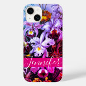 Gepersonaliseerde roze ombre orchids Case-Mate iPhone case (Achterkant)