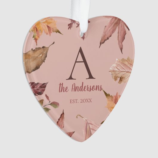 Gepersonaliseerde roze Onze eerste Kerstmisfoto Ornament (voorkant)