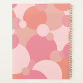 Gepersonaliseerde roze-oranje moleculen planner (Achterkant)