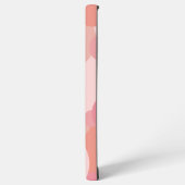 Gepersonaliseerde roze-oranje moleculen samsung galaxy hoesje (Linkerkant)