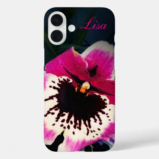 Gepersonaliseerde roze orchidee Apple iPhone Case (Achterkant)