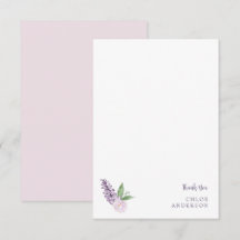 Gepersonaliseerde Roze & Paarse Bloemen Dank u kaa