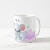 Gepersonaliseerde Roze & Paarse Koala Mok – Aangep (Voorkant rechts)