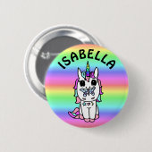 Gepersonaliseerde roze, Paarse, regenboogvlies Ronde Button 5,7 Cm (Voorkant /achterkant)