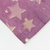 Gepersonaliseerde roze Paarse sterren bericht nich Fleece Deken (Hoek)
