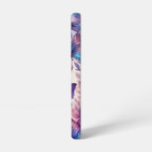 Gepersonaliseerde roze Paarse Waterverf vlinder Samsung Galaxy Hoesje (Linkerkant)