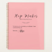 Gepersonaliseerde Roze Paashaas Planner - Hop Make (Voorkant)