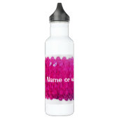 Gepersonaliseerde roze pailletten Sjabloon Waterfles (Links)