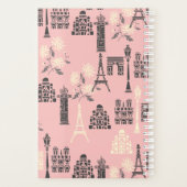 Gepersonaliseerde Roze Paris Planner (Achterkant)
