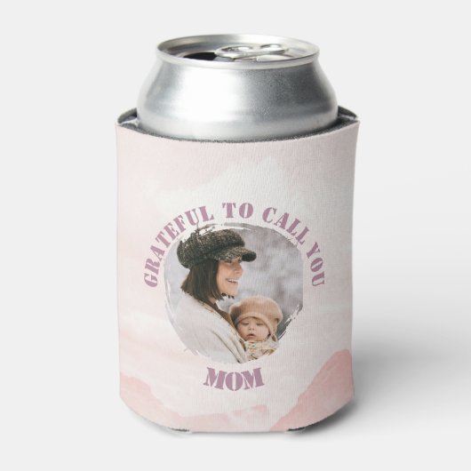Gepersonaliseerde Roze Pastel Koelbox voor mama Blikjeskoeler (Blikje Voorkant)