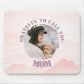Gepersonaliseerde Roze Pastel Muismat voor mama (Voorkant)