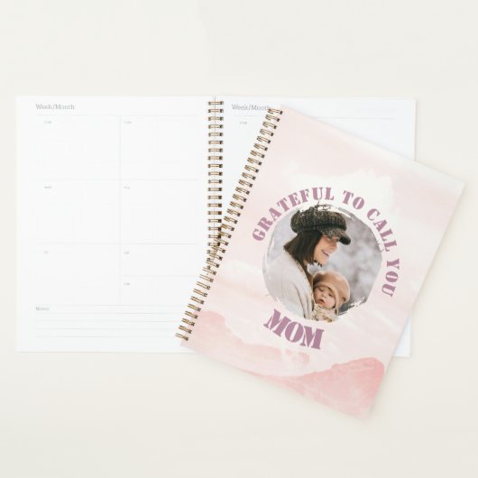 Gepersonaliseerde Roze Pastel Planner voor Mama (Display)