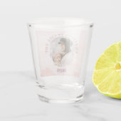 Gepersonaliseerde Roze Pastel Shot Glas voor Mam (Achterkant)
