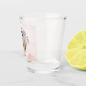 Gepersonaliseerde Roze Pastel Shot Glas voor Mam (Rechts)