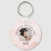 Gepersonaliseerde Roze Pastel Sleutelhanger voor m (Voorkant)