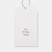 Gepersonaliseerde roze peperkoek Kerstmis Cadeaulabel (Achterkant)