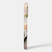 Gepersonaliseerde Roze Pioen Monogram Naam Case-Mate iPhone Case (Achterkant / Rechts)
