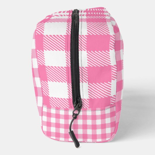 Gepersonaliseerde Roze Plaid Toilettas Toilettasje (Rechts)