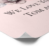 Gepersonaliseerde roze platte Moederdag Poster (Hoek)